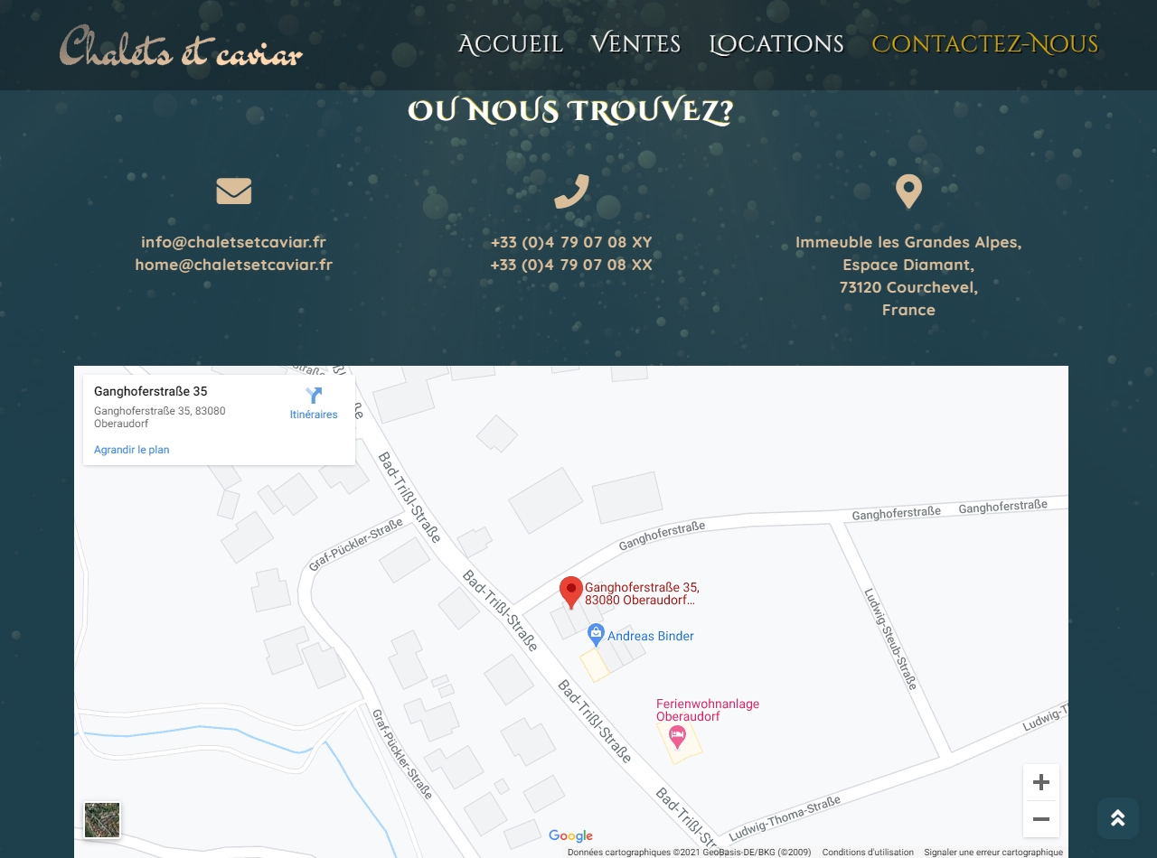 Location & Sale Page